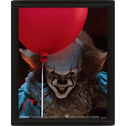 IT (2017 PENNYWISE FLIP) 3D PRINT - FRAMED