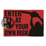 TEXAS CHAINSAW MASSACRE (ENTER AT YOUR OWN RISK) DOORMAT
