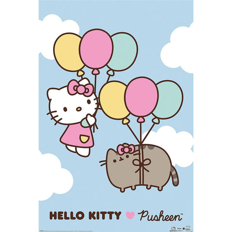 PUSHEEN X HELLO KITTY (UP UP AND AWAY) MAXI POSTER