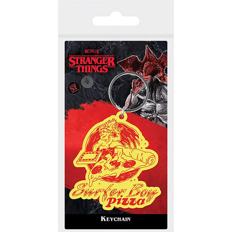 STRANGER THINGS 4 (SURFER BOY PIZZA) PVC KEYCHAIN