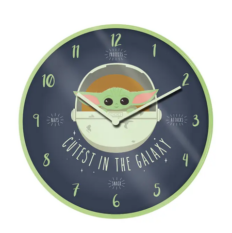 Star Wars: the Mandalorian (Cutest in the Galaxy) Clock