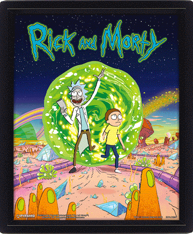 Rick and Morty (Portal) 3D Poster Print