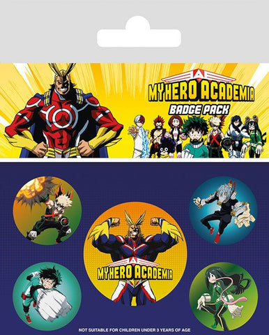 My Hero Academia Pin-Back Buttons 5-Pack Characters