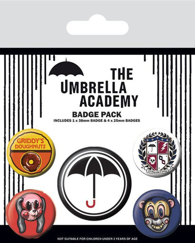 The Umbrella Academy Pin-Back Buttons 5-Pack