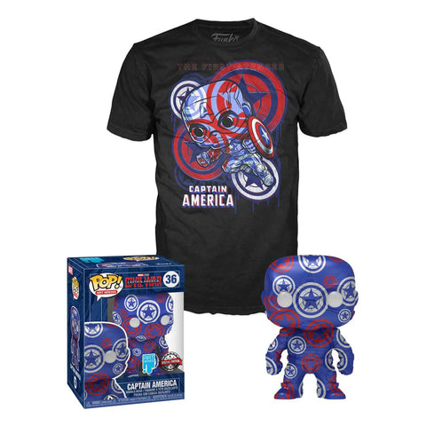 Captain America: Marvel Patriotic Age Funko Pop & Tee